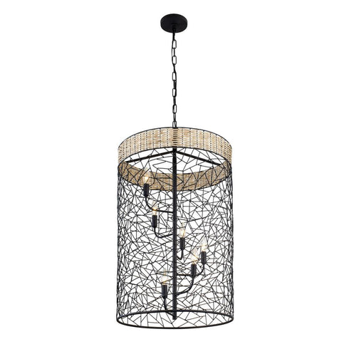 Varaluz Cayman 6 Light Foyer Black Model: 362F06BL