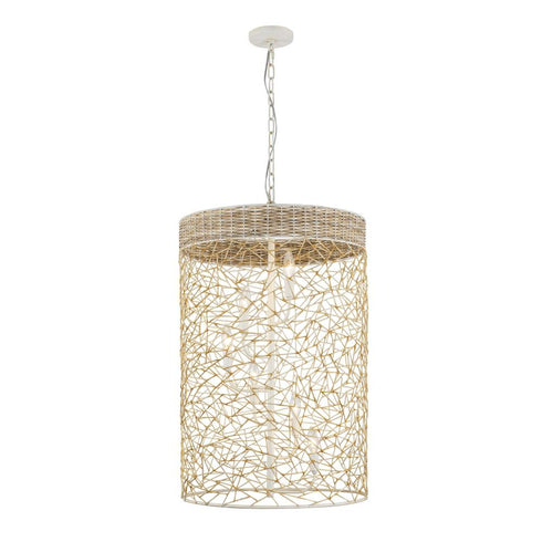 Varaluz Cayman 6 Light Foyer Country White Model: 362F06CW