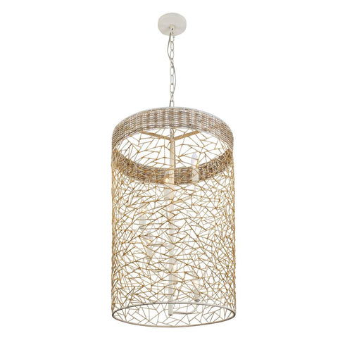 Varaluz Cayman 6 Light Foyer Country White Model: 362F06CW
