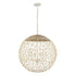 Varaluz Cayman 6 Light Orb Pendant Country White Model: 362P06CW