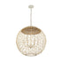 Varaluz Cayman 6 Light Orb Pendant Country White Model: 362P06CW