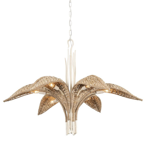 Varaluz Century Palm 6 Light Chandelier in Country White Model: 519C06CW