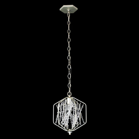 Varaluz Chelsea 1 Light Mini Pendant in Silverado Model: 321M01SO