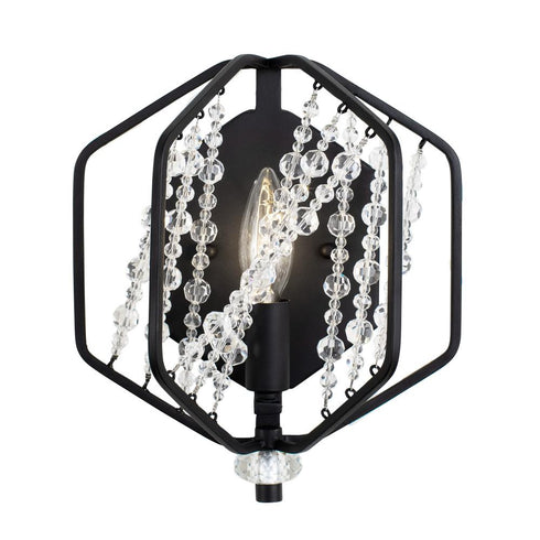 Varaluz Chelsea 1 Light Sconce Carbon Model: 321W01CB