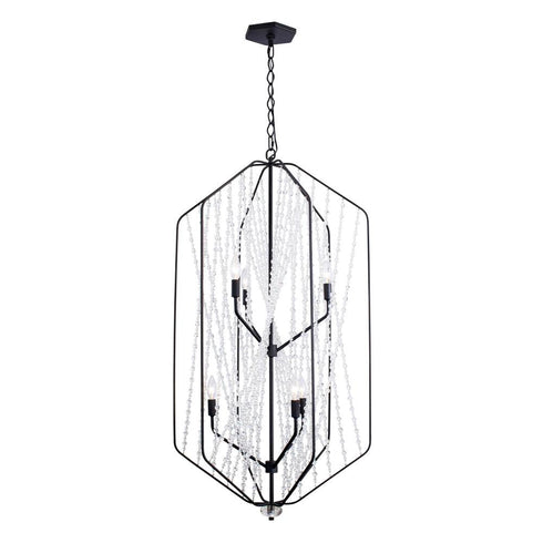 Varaluz Chelsea 6 Light Foyer Carbon Model: 321F06CB