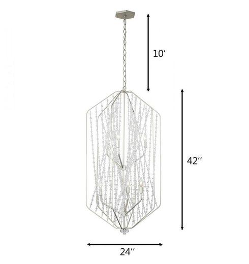 Varaluz Chelsea 6 Light Foyer in Silverado Model: 321F06SO