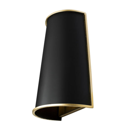 Varaluz Coco 2 Light Sconce Matte Blac French Gold Model: 364W02MBFG