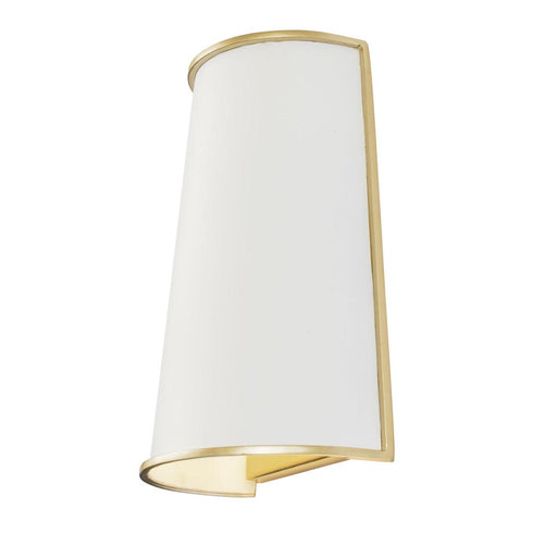 Varaluz Coco 2 Light Sconce Matte Whit French Gold Model: 364W02MWFG