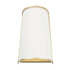 Varaluz Coco 2 Light Sconce Matte Whit French Gold Model: 364W02MWFG