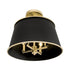 Varaluz Coco 4 Light Semi Flush Matte Blac French Model: 364S04MBFG