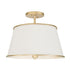 Varaluz Coco 4 Light Semi Flush Matte Whit French Model: 364S04MWFG