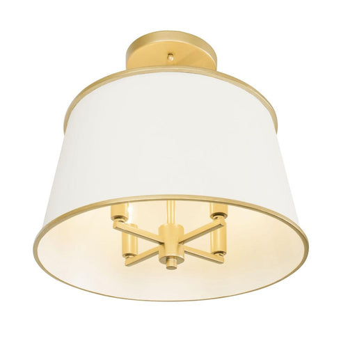 Varaluz Coco 4 Light Semi Flush Matte Whit French Model: 364S04MWFG
