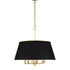 Varaluz Coco 6 Light Pendant Matte Blac French Gold Model: 364P06MBFG