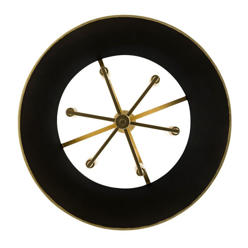 Varaluz Coco 6 Light Pendant Matte Blac French Gold Model: 364P06MBFG