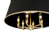 Varaluz Coco 6 Light Pendant Matte Blac French Gold Model: 364P06MBFG
