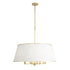 Varaluz Coco 8 Light Pendant Matte Whit French Gold Model: 364P08MWFG