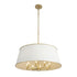 Varaluz Coco 8 Light Pendant Matte Whit French Gold Model: 364P08MWFG