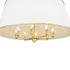 Varaluz Coco 8 Light Pendant Matte Whit French Gold Model: 364P08MWFG