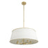 Varaluz Coco 8 Light Pendant Matte Whit French Gold Model: 364P08MWFG