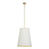 Varaluz Coco 9 Light Foyer Matte Whit French Gold Model: 364F09MWFG