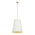 Varaluz Coco 9 Light Foyer Matte Whit French Gold Model: 364F09MWFG
