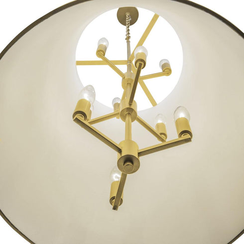 Varaluz Coco 9 Light Foyer Matte Whit French Gold Model: 364F09MWFG