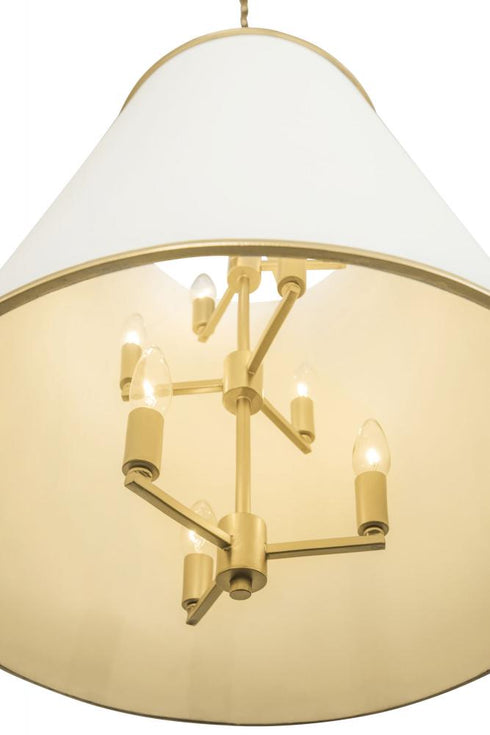 Varaluz Coco 9 Light Foyer Matte Whit French Gold Model: 364F09MWFG