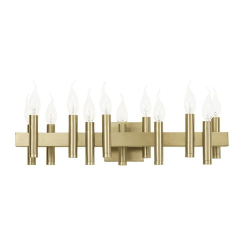 Varaluz Collette 12 Light Bath in Antique Brass Model: 357B12BB