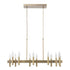 Varaluz Collette 12 Light Linear Pendant in Antique Brass Model: 357N12BB