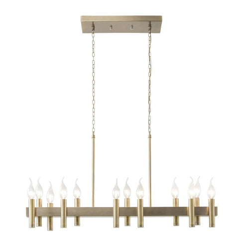 Varaluz Collette 12 Light Linear Pendant in Antique Brass Model: 357N12BB