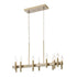 Varaluz Collette 12 Light Linear Pendant in Antique Brass Model: 357N12BB