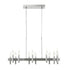 Varaluz Collette 12 Light Linear Pendant in Satin Nickel Model: 357N12SN