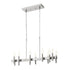 Varaluz Collette 12 Light Linear Pendant in Satin Nickel Model: 357N12SN