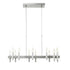 Varaluz Collette 12 Light Linear Pendant in Satin Nickel Model: 357N12SN