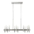 Varaluz Collette 12 Light Linear Pendant in Satin Nickel Model: 357N12SN