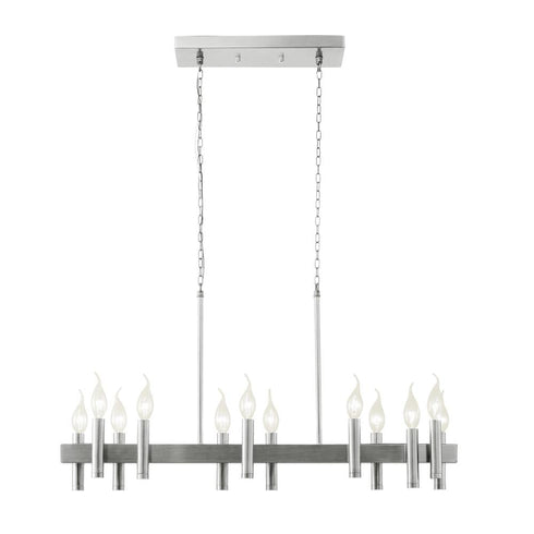 Varaluz Collette 12 Light Linear Pendant Satin Model: 357N12SN