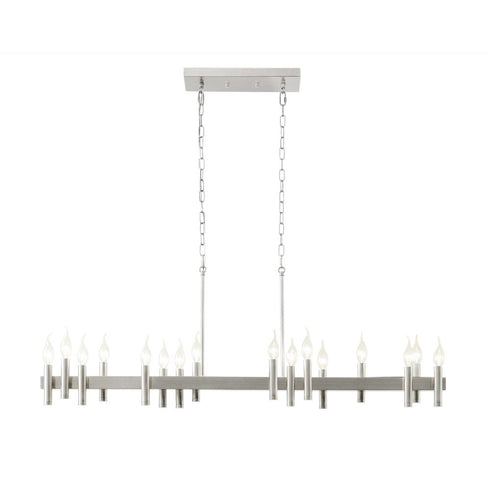 Varaluz Collette 16 Light Linear Pendant in Satin Nickel Model: 357N16SN