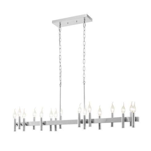 Varaluz Collette 16 Light Linear Pendant in Satin Nickel Model: 357N16SN