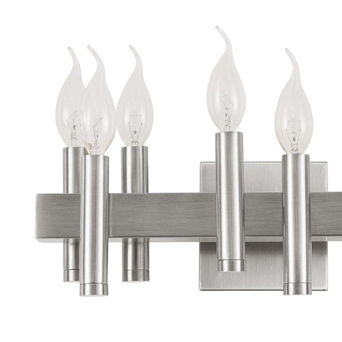 Varaluz Collette 8 Light Bath in Satin Nickel Model: 357B08SN