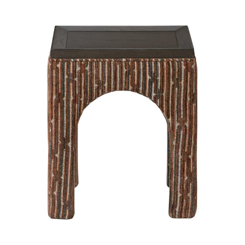 Varaluz Continental Side Table Dark Brown Oa Geo in Dark Brown Oak/Geo Finish Model: 506TA16B