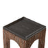 Varaluz Continental Side Table Dark Brown Oa Geo in Dark Brown Oak/Geo Finish Model: 506TA16B