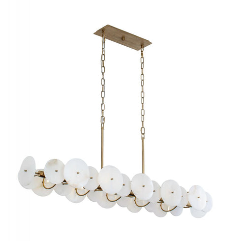 Varaluz Cosmos 10 Light Linear Pendant Havana Gold Model: 370N10HG