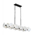 Varaluz Cosmos 10 Light Linear Pendant Matte Black Model: 370N10MB