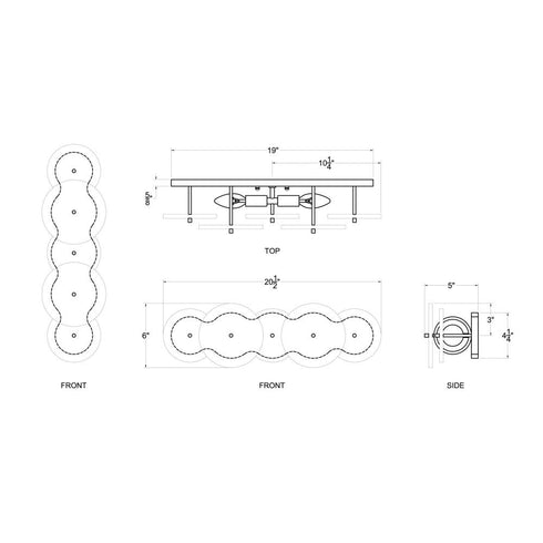 Varaluz Cosmos 2 Light Bath Havana Gold Model: 370B02HG