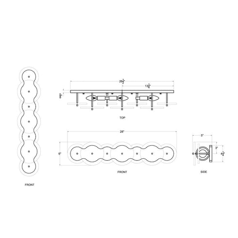 Varaluz Cosmos 3 Light Bath Havana Gold Model: 370B03HG