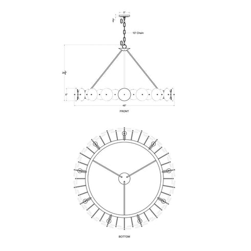 Varaluz Cosmos 9 Light Chandelier Havana Gold Model: 370C09HG