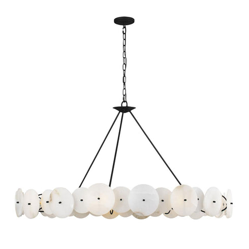 Varaluz Cosmos 9 Light Chandelier Matte Black Model: 370C09MB