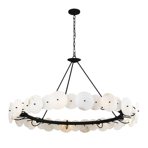 Varaluz Cosmos 9 Light Chandelier Matte Black Model: 370C09MB
