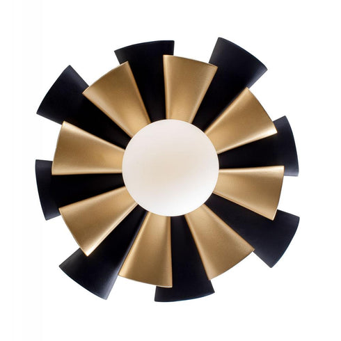 Varaluz Daphne 1 Light Convertible Flush Moun Sconce Model: 372S01SMBFG