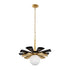 Varaluz Daphne 1 Light Large Pendant Matte Blac Model: 372P01LMBFG